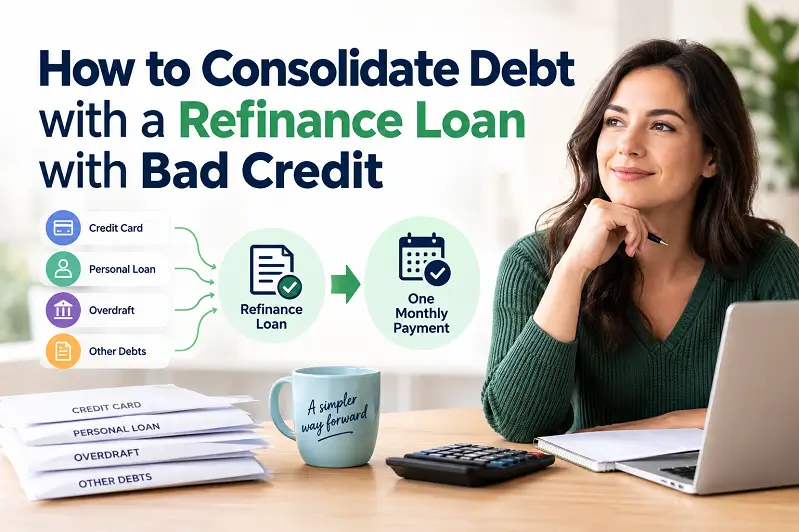 How to consolidate debt with a refinance loan with bad credit
